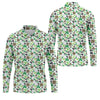 Maxcorners Leopard Pattern St Patrick's Day Shamrock Golf Shirt, Fun Golf Shirts For Men, Polo Shirts For Men