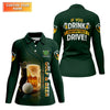 Maxcorners If You Drink Definitely Drive Golf And Beer St Patrick's Day Green Women's Golf Tops, Ladies Golf Polos