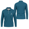 Maxcorners Three Leaf Clover Seamless Pattern St Patrick's Day Golf Shirt, Polo Shirts For Men, Golf Shirts For Men