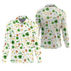 Maxcorners St Patrick's Day Beer Golden Horseshoes Shamrock Golf Shirt, Polo Shirts For Men, Golf Shirts For Men