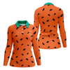 Maxcorners Watermelon Slice Golf Top, Orange Summer Design, Golf Shirts For Women LM1507