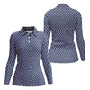Maxcorners Blue New York Assman Pattern Polo Shirt, Golf Tops For Women, Hawaiian Golf Shirt, Women’s Golf Polo LM1507