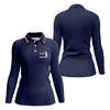 Maxcorners Navy Best Papa By Par Embroidered Golf Polo Shirt, Women’s Golf Polo, Golf Shirts For Women LM1507