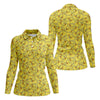 Maxcorners Cute Yellow Rubber Duck Pattern Golf Shirt, Hawaiian Golf Shirt, Golf Tops For Women, Printed Golf Shirt LM1507