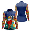 Maxcorners Women's Funny Golf Santa Beer And Cigar Polo Shirt, Christmas Golf Shirt, Women’s Golf Polo, Women’s Golf Apparel LM1507