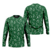 Maxcorners Stick Figure Golf Pose Shamrock Golf Shirt, St Patrick's Day Golf Tops For Men, Polo Shirts For Men