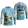 Maxcorners WTF Where’s The Fish, Bigfoot Fishing Personalized UPF Shirt