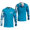 Maxcorners Blue Fishing SPF Shirt, Funny Fishing Shirt, Fisherman Outfit, Mens Casual Shirts