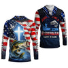 Maxcorners Jesus Made Me A Fisherman Shirt Christian, Patriotic Bass Fishing Tee For Men, Fishing UPF Shirts
