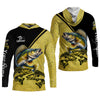 Maxcorners Personalized Walleye Fishing UPF Shirt, Fishing Long Sleeve Shirt, Fishing Shirt For Men
