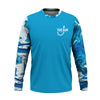 Maxcorners Blue Fishing SPF Shirt, Funny Fishing Shirt, Fisherman Outfit, Mens Casual Shirts