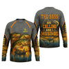 Maxcorners The Bass Are Calling And I Must Go Largemouth Bass Fishing SPF Shirt For Men, Funny Fishing Shirt