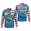 Maxcorners Born to Fish Forced to Work Bigfoot Fishing UPF Shirt – American Flag Fishing Shirt
