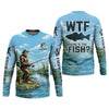 Maxcorners WTF Where’s The Fish, Bigfoot Fishing Personalized UPF Shirt