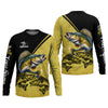 Maxcorners Personalized Walleye Fishing UPF Shirt, Fishing Long Sleeve Shirt, Fishing Shirt For Men