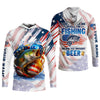 Maxcorners Don't Bother Me While I'm Fishing Beer Patriotic Fishing Shirt, SPF Shirt For Men, Funny Fishing Shirt
