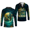 Maxcorners The Struggle Is Real But So Is The Reward Horror Fishing SPF Shirt For Men, Men's Fishing Shirts Long Sleeve