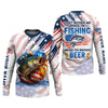 Maxcorners Don't Bother Me While I'm Fishing Beer Patriotic Fishing Shirt, SPF Shirt For Men, Funny Fishing Shirt