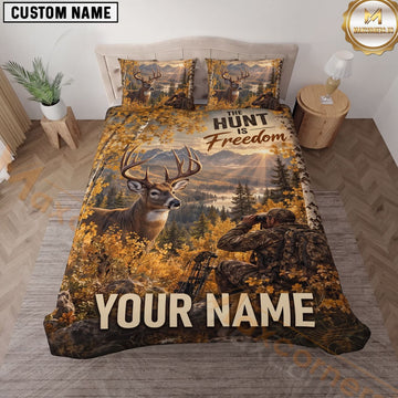 Maxcorners Duck Hunting Wildlife Wetland Personalized Name Multiple Options 3D Printed Bedding Set