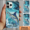 Maxcorners Ethereal Deep Water Waves Design Custom Name Fishing Phone Case