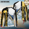 Maxcorners Fishing Golden Premium Dynamic Strike Sport Jersey Personalized Name, Team Name Long Sleeve Shirt (8 Fish Species)