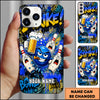 Maxcorners Bowling Strike Cartoon Beer Party Multicolor Personalized Name 3D Phone Case