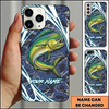 Maxcorners Dynamic Water Ripple Design Custom Name Fishing Phone Case
