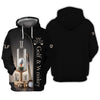 Maxcorners Custom Black & Gold Golf Shirt – Whiskey Dispenser Bottle with Golf Ball Design – Personalized Golf & Whiskey Apparel for Men