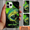 Maxcorners Neon Splash Action Custom Name Fishing Phone Case