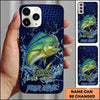 Maxcorners Honeycomb Texture Custom Name Fishing Phone Case