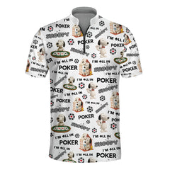 Maxcorners Snoopy Poker Shirt - Funny â€œIâ€™m All Inâ€ Dog Poker Shirt - Cartoon Gambling Tee for MenLM1009