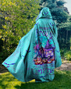 Maxcorners My Broom Broke So Now Halloween Camping Hooded Cloak LM2101