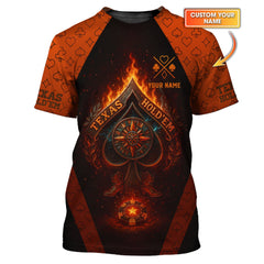 Maxcorners Texas Hold 'Em Shirt, Custom Poker Polo For Card Players, Gifts For Poker PlayerLM1009