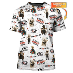 Maxcorners Skeleton Born To Play Poker Polo Shirt Custom Name, ACE Poker All In Tee - Gift for HimLM1009