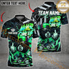 Maxcorners Billiard Never Give Up 8-Ball Multicolor Customized Name, Team Name 3D Shirts
