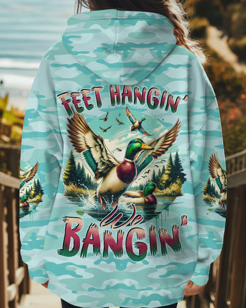 Maxcorners (Hot Deal) Feet Hangin' We Bangin' Hunting Duck Camo All Over Print LM1601