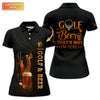 Maxcorners Golf & Beer Polos, Funny Beer Golf Shirt For Men's, Custom Name Golf Shirts For Beer Lovers