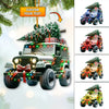 Maxcorners Custom Name Jeep Ornament, Christmas Gift for Jeep Lover15 2D Flat LM2111