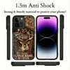 Maxcorners Hunting Phone Case Majestic Buck Antler Frame Full Moon Forest Camo Scene Personalized Name Phone Case | Grass Brown
