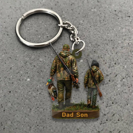 Maxcorners Personalized Duck Hunting Ornament for Dad and Son, Father & Son Camo Hunting Decoration, Duck Hunter Gift for Outdoor Lovers LM0411
