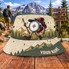 Maxcorners Hiking Compass Mountain Forest Adventure Personalized Name 3D Cap