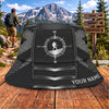 Maxcorners Hiking Compass Hiker Outdoor Adventure Personalized Name 3D Cap