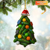 Maxcorners Personalized Pickleball Ornament, Funny Pickleball Christmas Tree With Paddles And Balls, Gift For Pickleball Lover