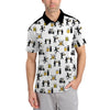 Maxcorners Beer Golf Shirt, Custom Golf Shirt With Funny Drinking & Golf Cart Pattern For Men