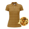 Maxcorners Crazy Golf Polos For Men, Golden Retriever Pattern Golf Shirt, Funny Golf Shirts