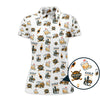 Maxcorners Bourbon Whiskey & Golf Polos, Funny Pattern Golf Shirt, Golf Gift For Men's