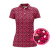 Maxcorners Dachshund Dog Pattern Golf Shirt With Pink Color , Funny Dachshund Golf Shirt For Golfers, Golf Gift For Dog Lover