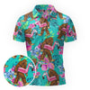 Maxcorners Hawaii Sasquatch Summer Vibes Golf Polo Shirt