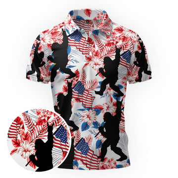 Maxcorners Bigfoot’s Freedom July Golf Polo Shirt