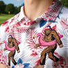Maxcorners Patriotic Pool Sasquatch Golf Polo Shirt